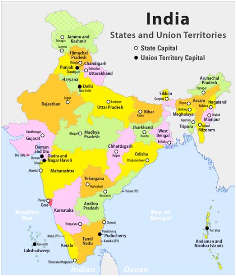 States and Union Territories of India