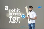 Rohit Sharma bats for conservation of rhinos 