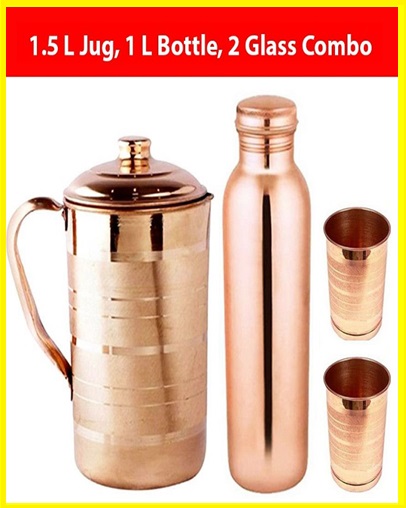 DRINKING WATER COPPER SET 0F 4